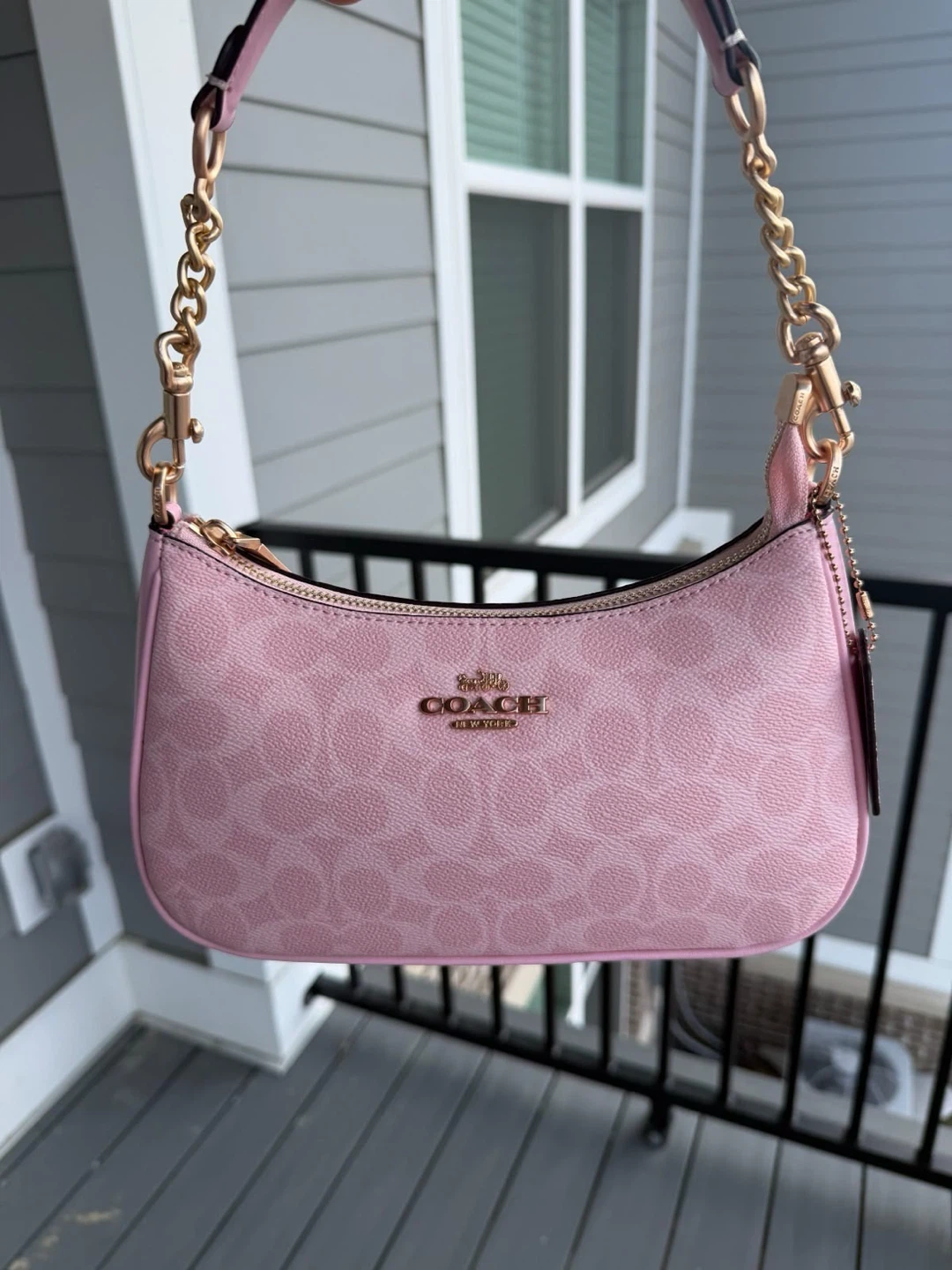 Coach Pink Signature Shoulder Bag