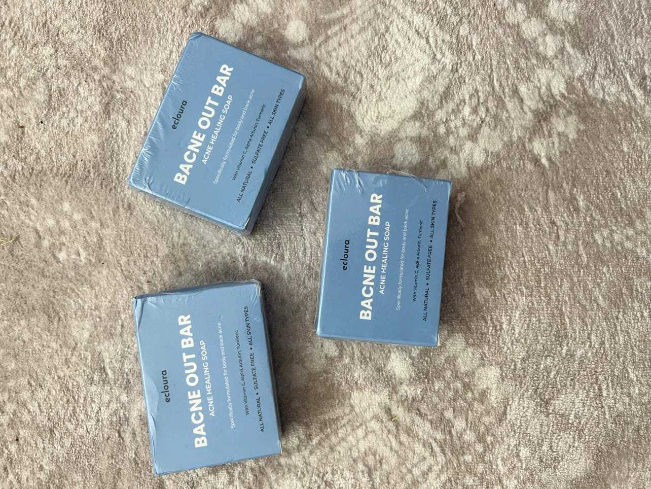 3 pack Ecloura Bacne Out Bar Acne Healing Soap