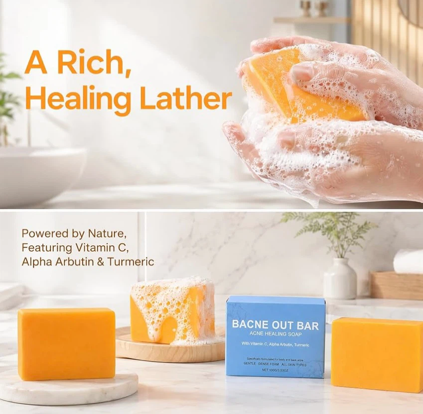 3 pack Ecloura Bacne Out Bar Acne Healing Soap - photo 5