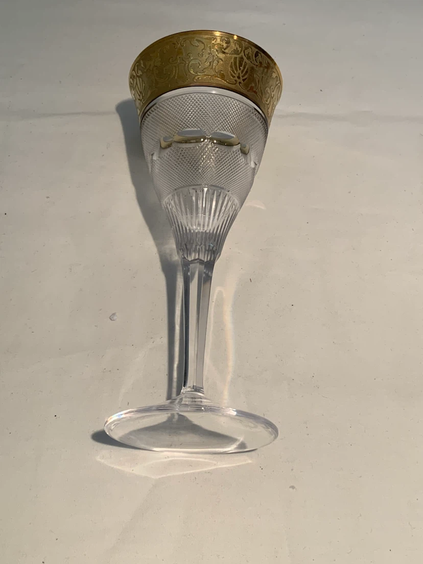 Moser Crystal Flutes Set with Gold Trim - photo 4