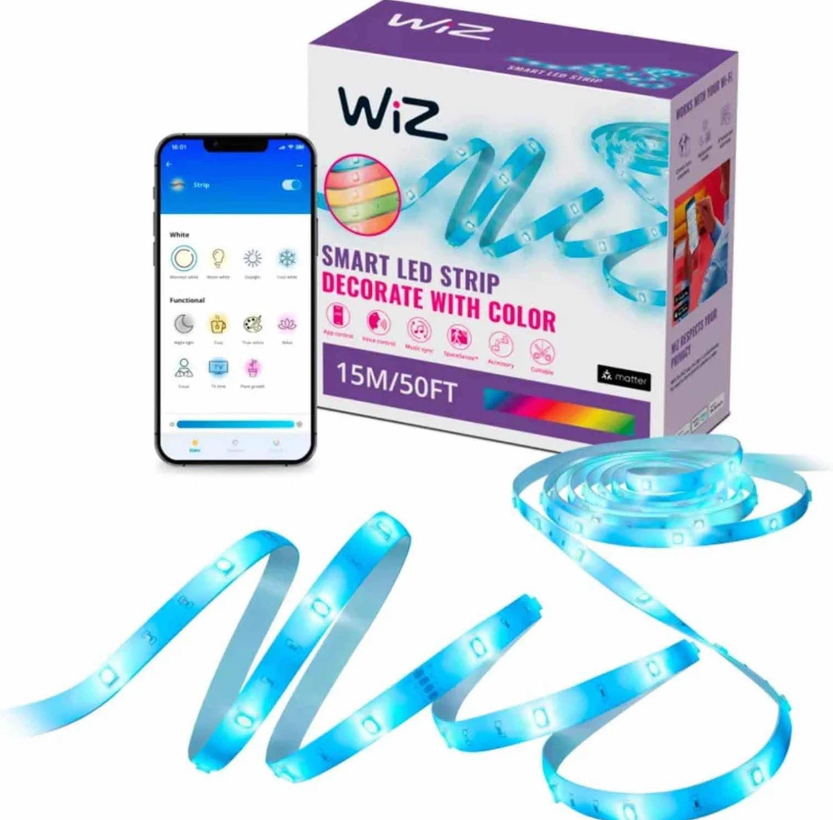Wiz Smart LED Strip - 15m/50ft