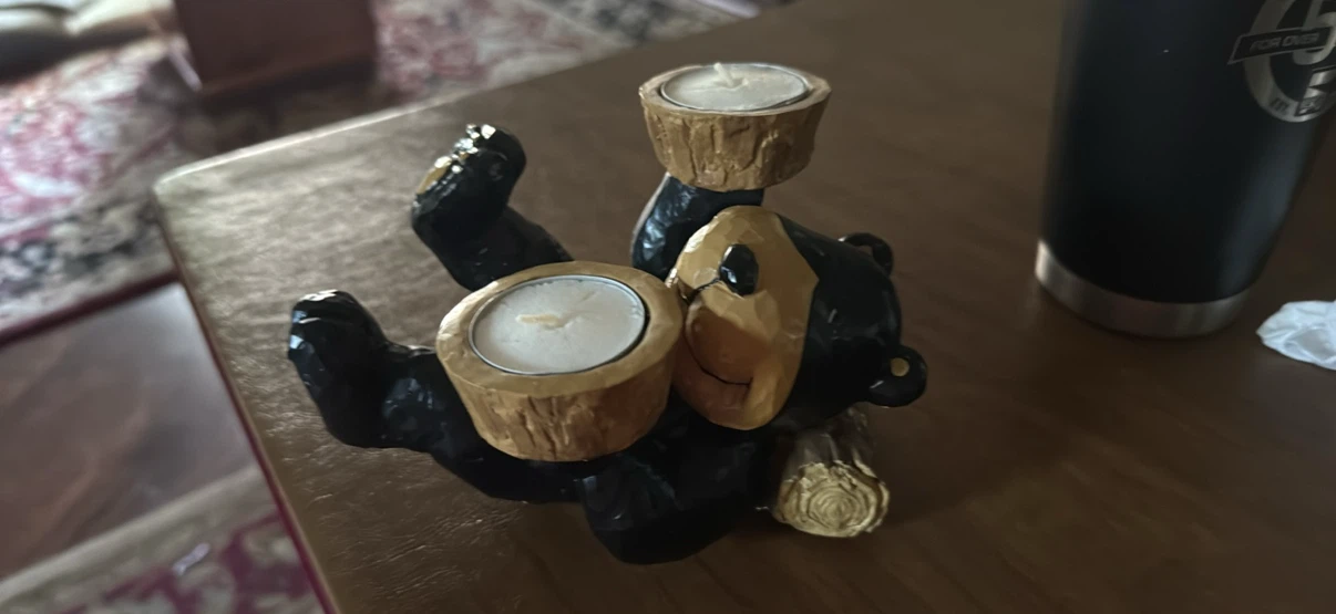 Black Bear Tealight Candle Holder
