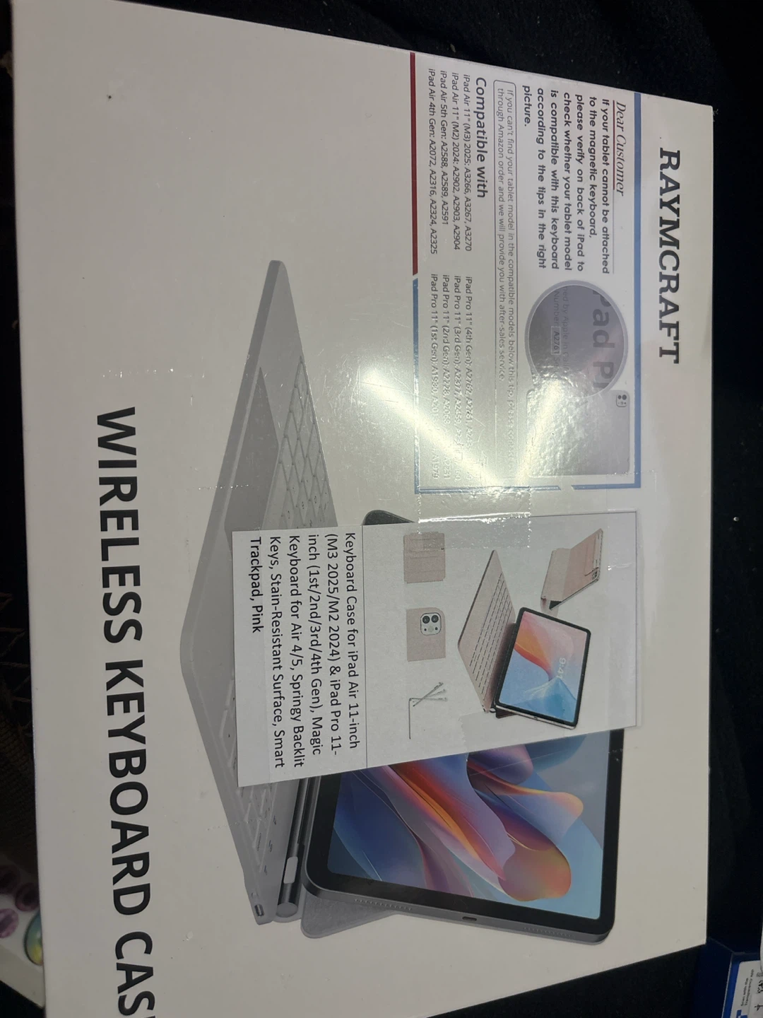 Wireless Keyboard Case for iPad Air 11-inch & Pro 11-inch - Pink