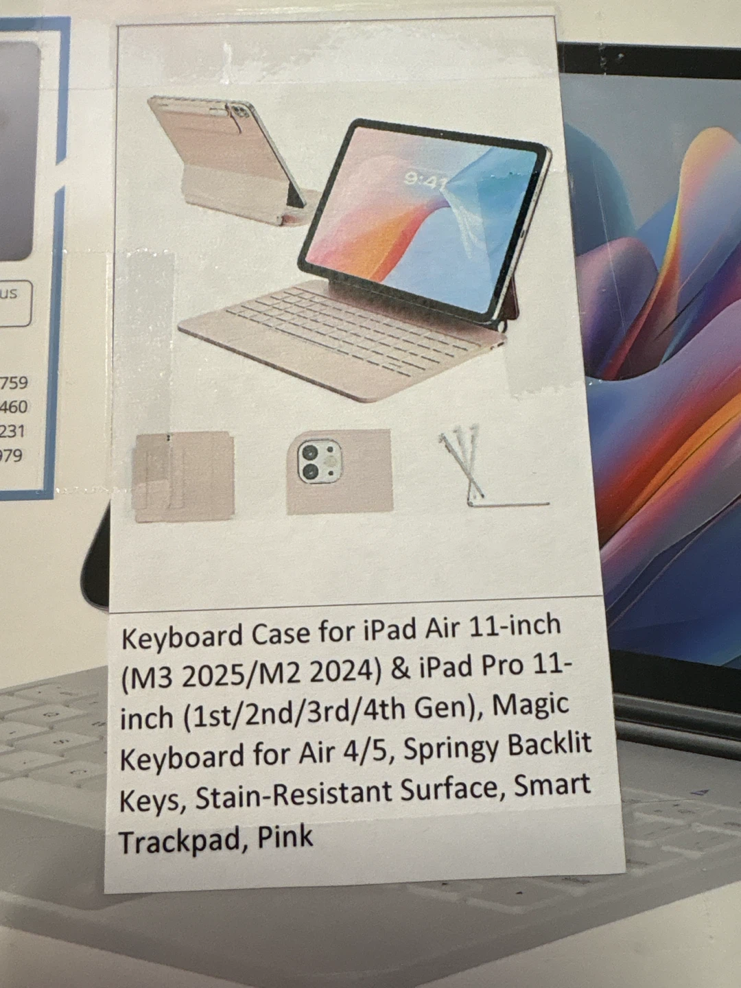 Wireless Keyboard Case for iPad Air 11-inch & Pro 11-inch - Pink - photo 2