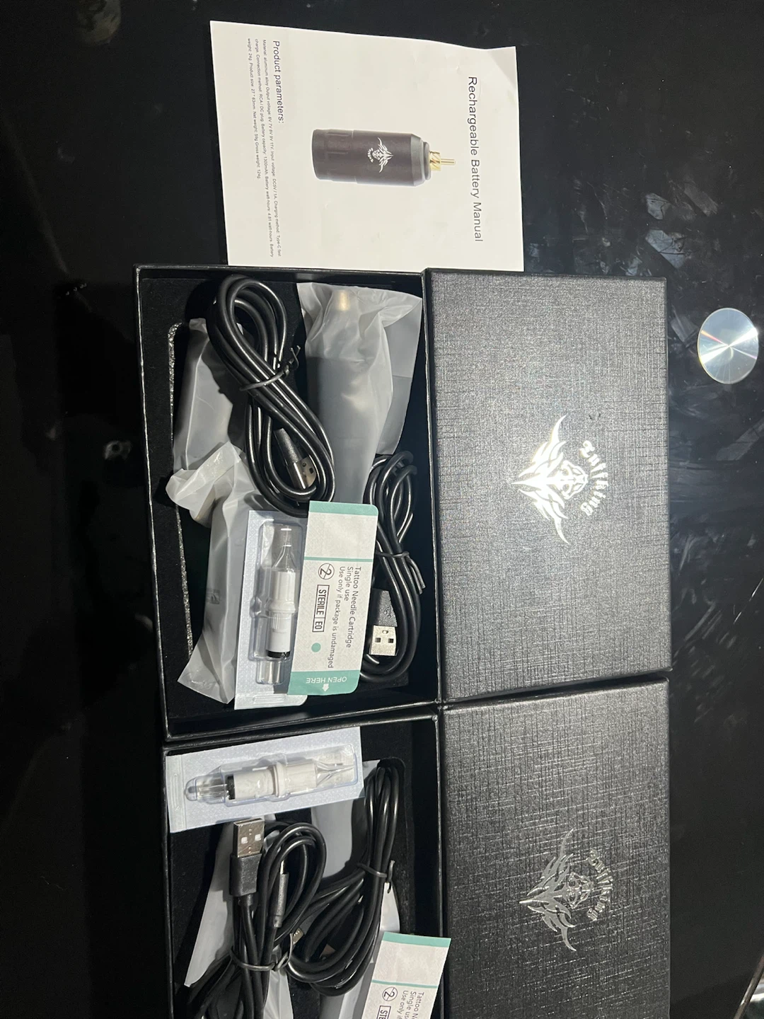 Sailong Tattoo Pen with Cartridges & USB Cable - Brand New