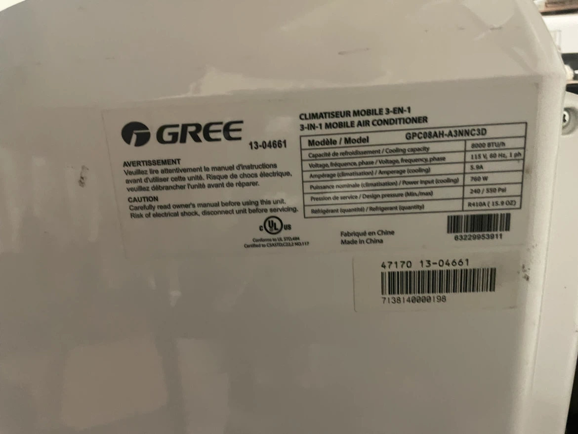 Gree 3-in-1 Mobile Air Conditioner - photo 2