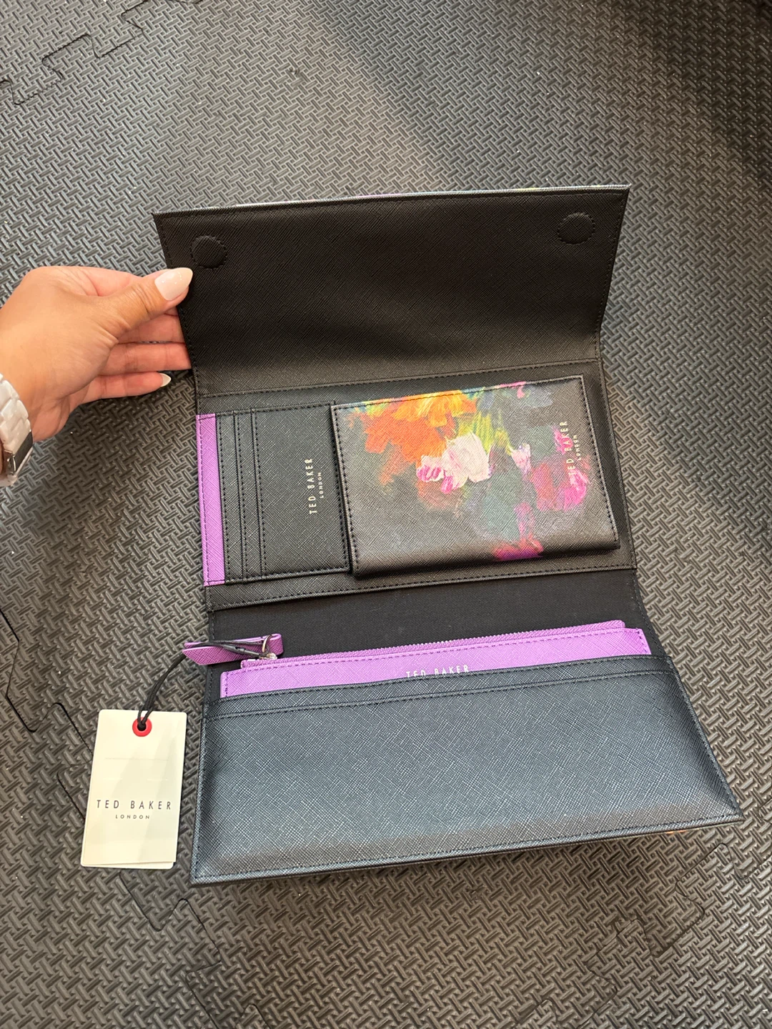 Ted Baker Floral Clutch with Purple Pouch & Passport Holder - photo 2