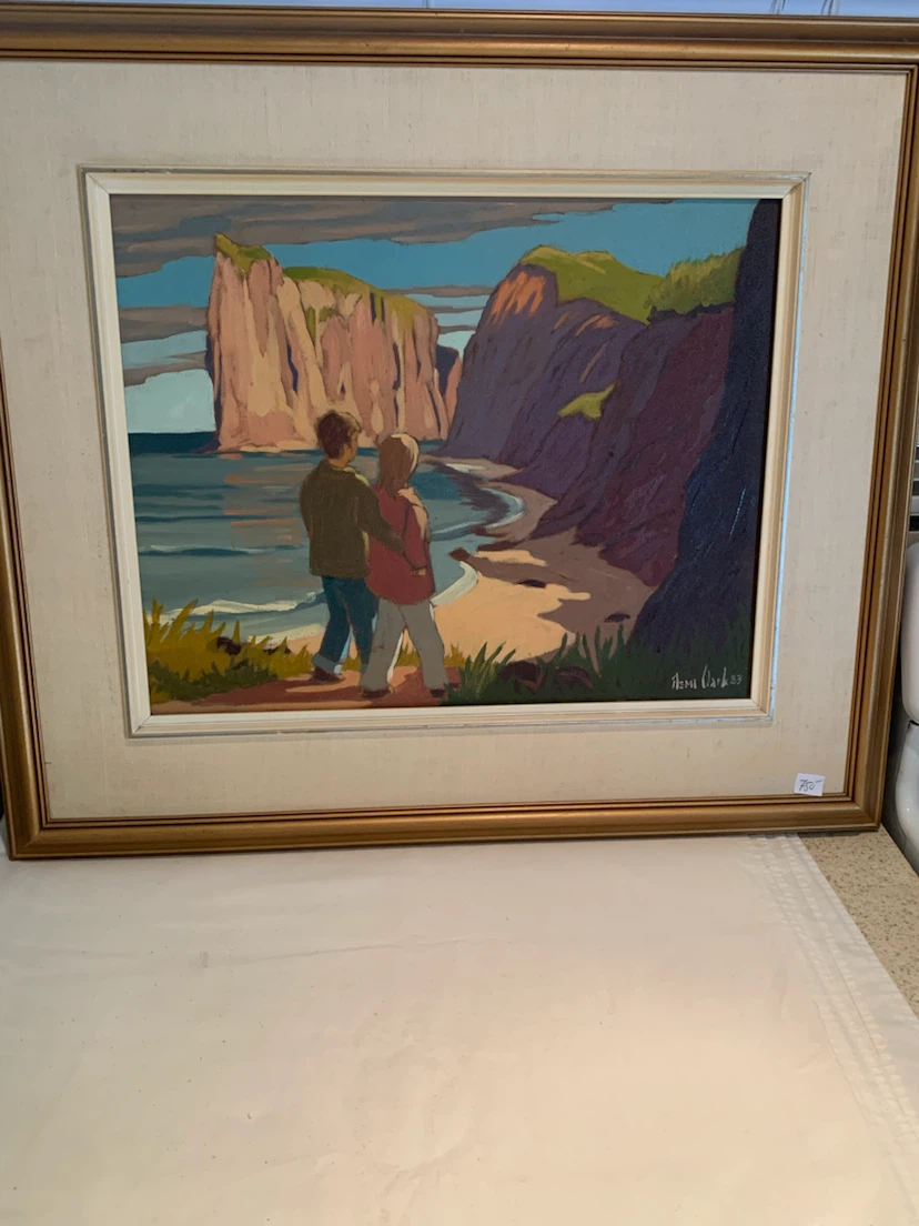 Original Painting by Rémi Clark "Promenade à Percé Gaspésie"
