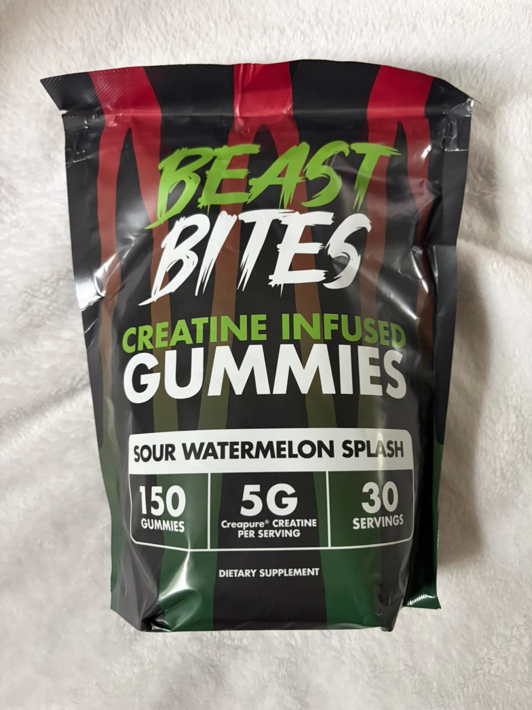 Beast Bites Creatine Infused Gummies - Sour Watermelon Splash