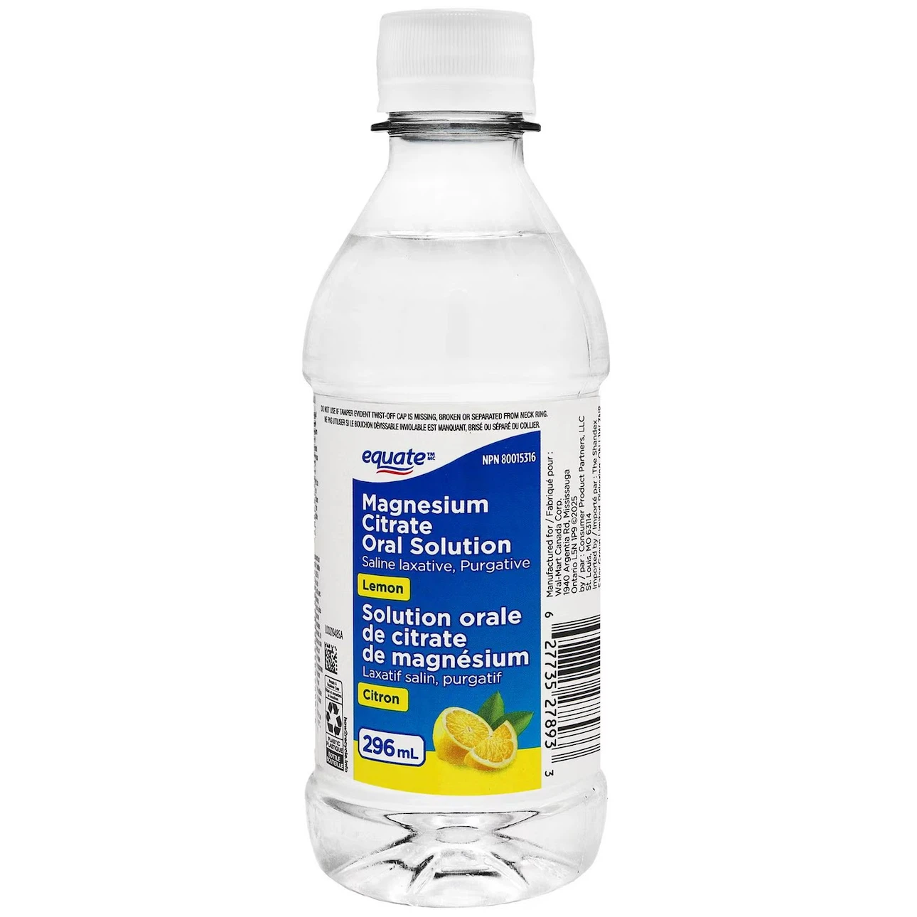 Equate Magnesium Citrate Oral Solution Lemon 296 mL