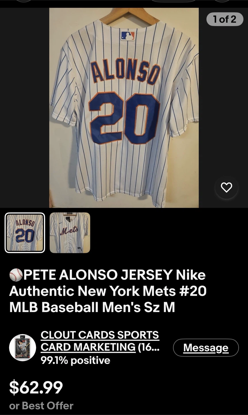 Majestic New York Mets Pete Alonso #20 Baseball Jersey - photo 5