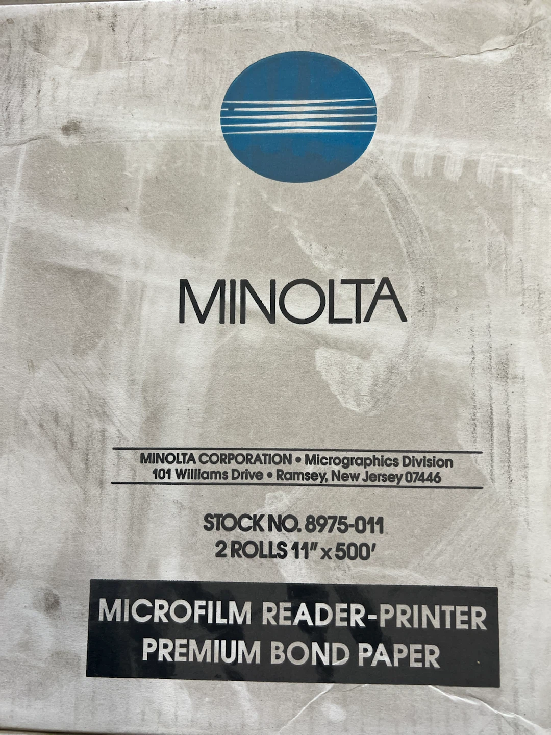 Minolta Microfilm Reader-Printer Premium Bond Paper - photo 2