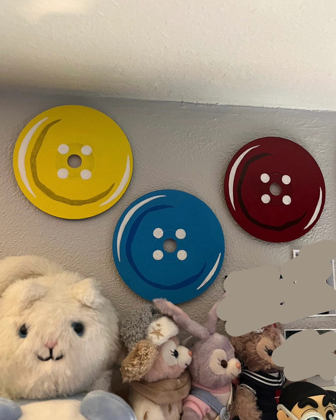 CD Button Painting Decor