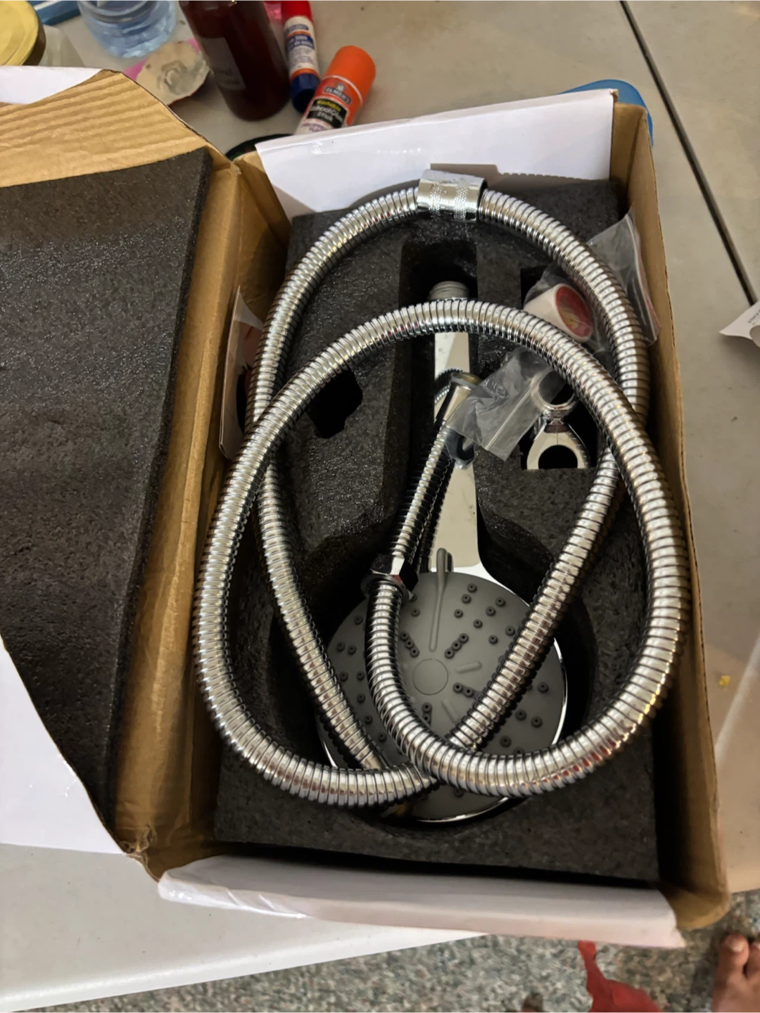 Chrome Handheld Shower Head and Hose Set