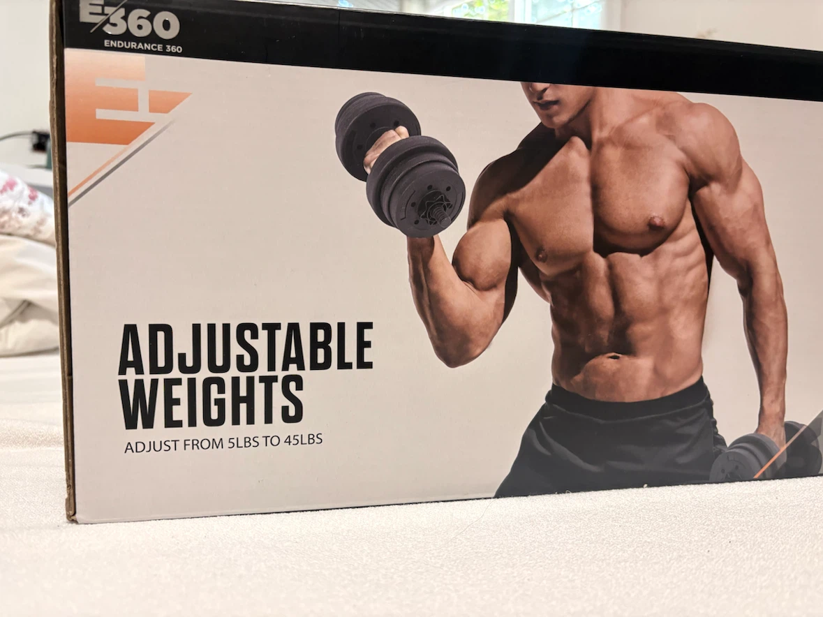 Adjustable Dumbbell Weights Set 5-45 lbs