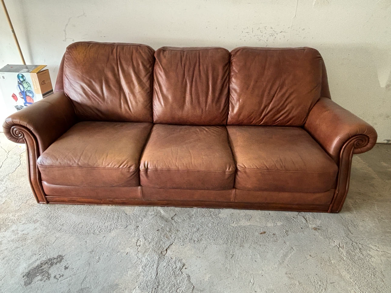 Brown Leather Sofa