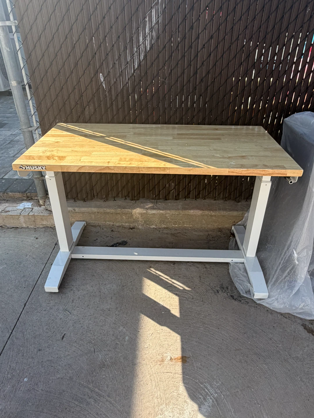 Husky Wood Top Workbench Table
