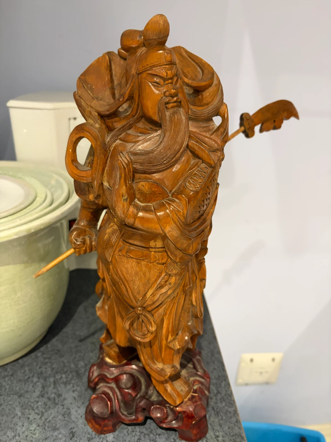 Wooden Warrior Figurine