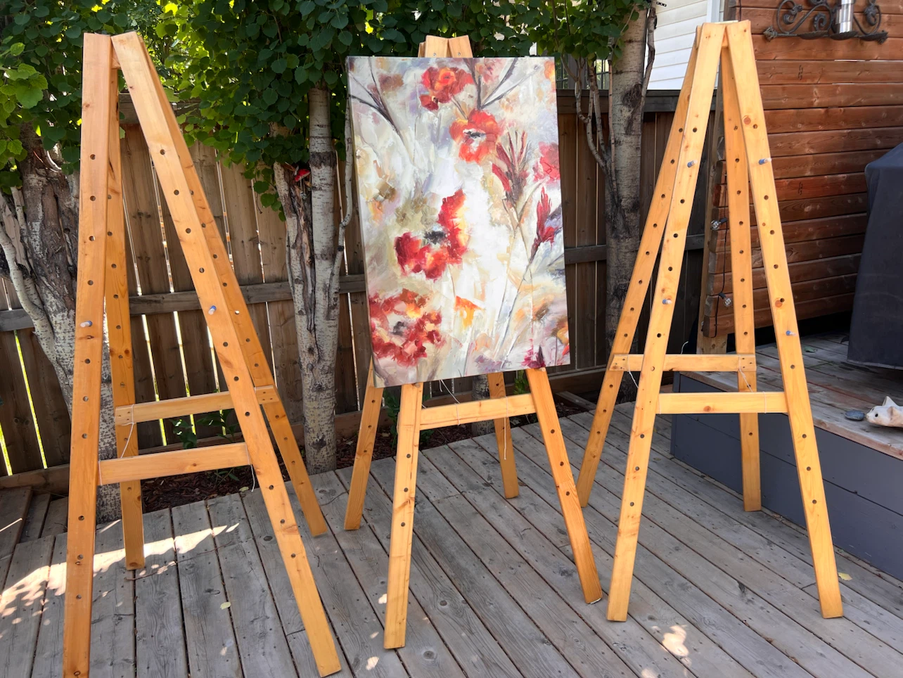 3 Wooden Display Easels