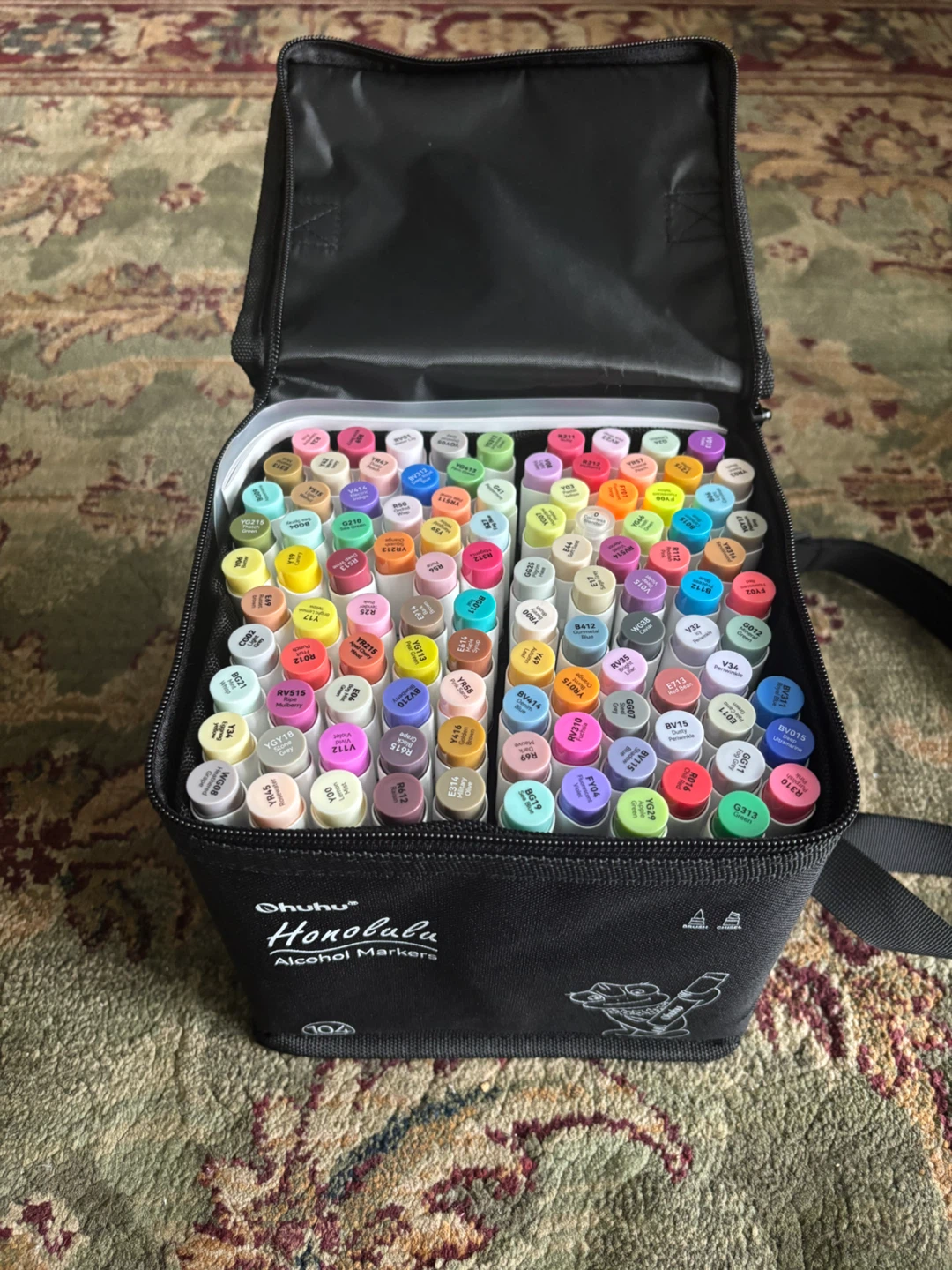 New 104 Colour Ohuhu Alcohol Double Tipped Markers