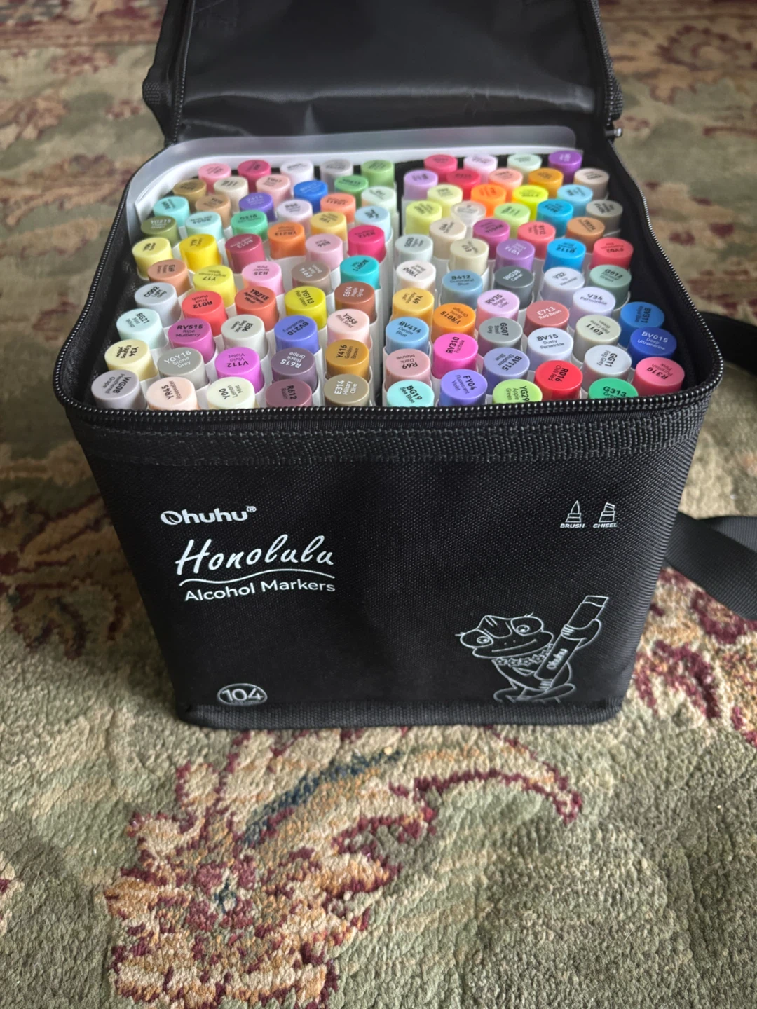 New 104 Colour Ohuhu Alcohol Double Tipped Markers - photo 4