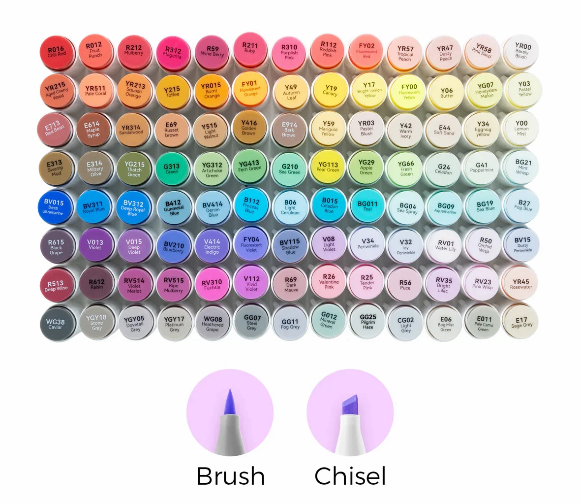 New 104 Colour Ohuhu Alcohol Double Tipped Markers - photo 5