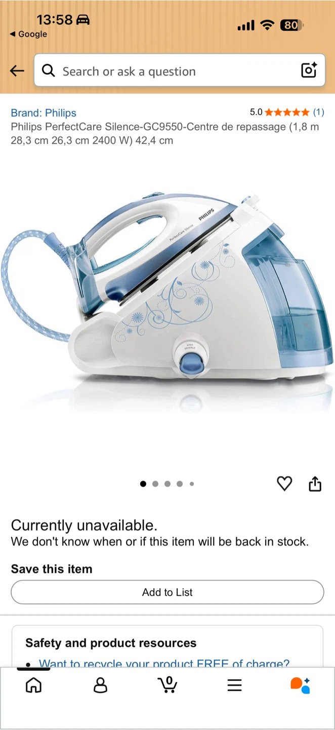Philips PerfectCare Silence Steam Generator Iron GC9550 - photo 2