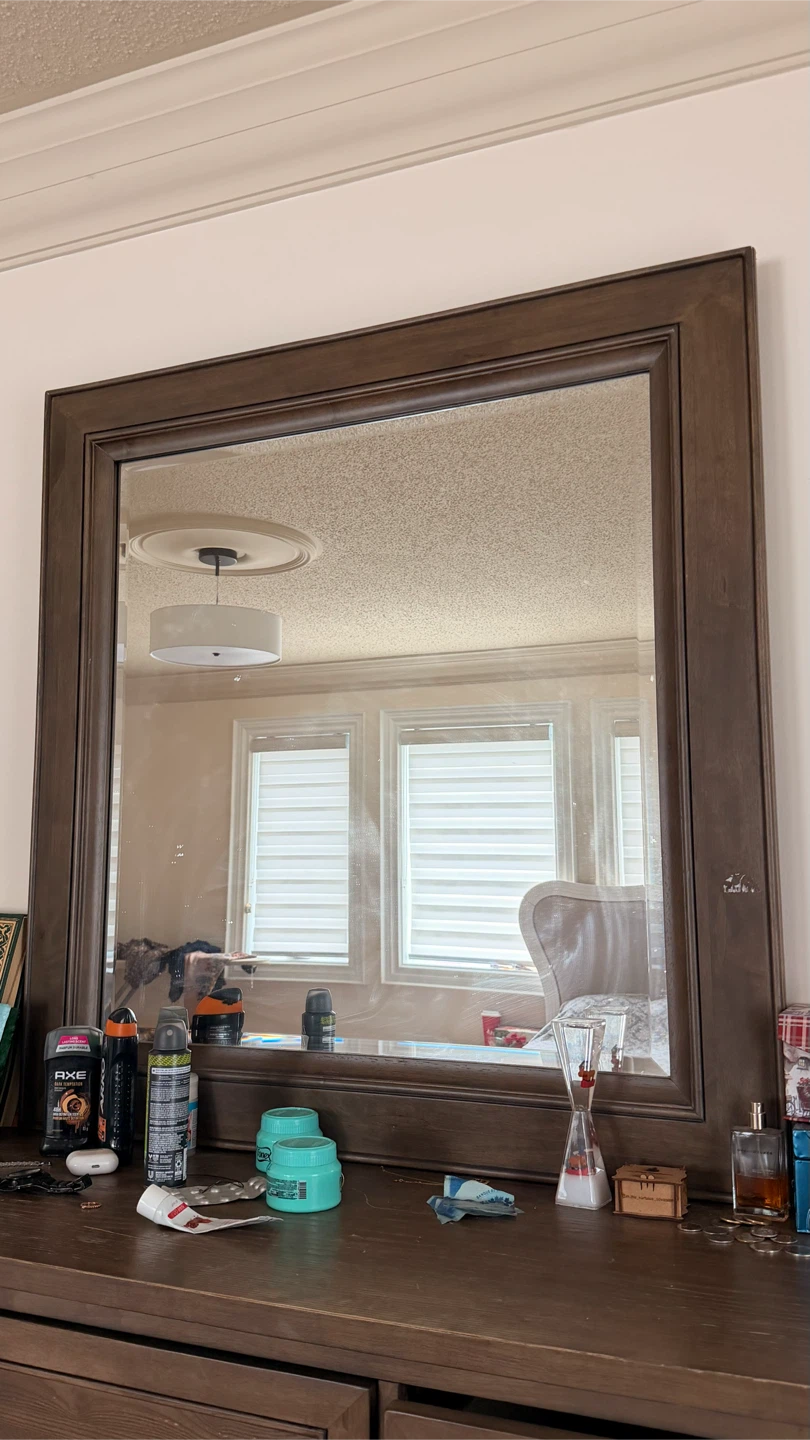 Wooden Dresser with Mirror