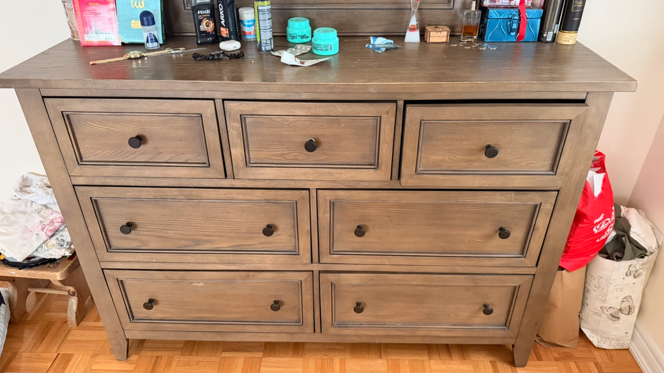 Wooden Dresser with Mirror - photo 2