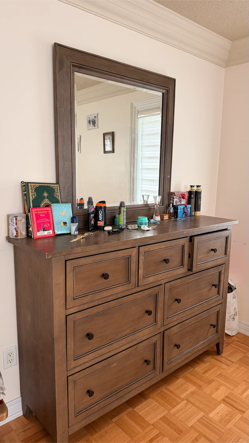 Wooden Dresser with Mirror - photo 3