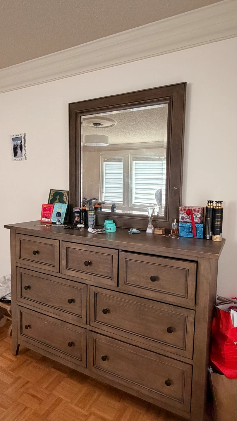 Wooden Dresser with Mirror - photo 4