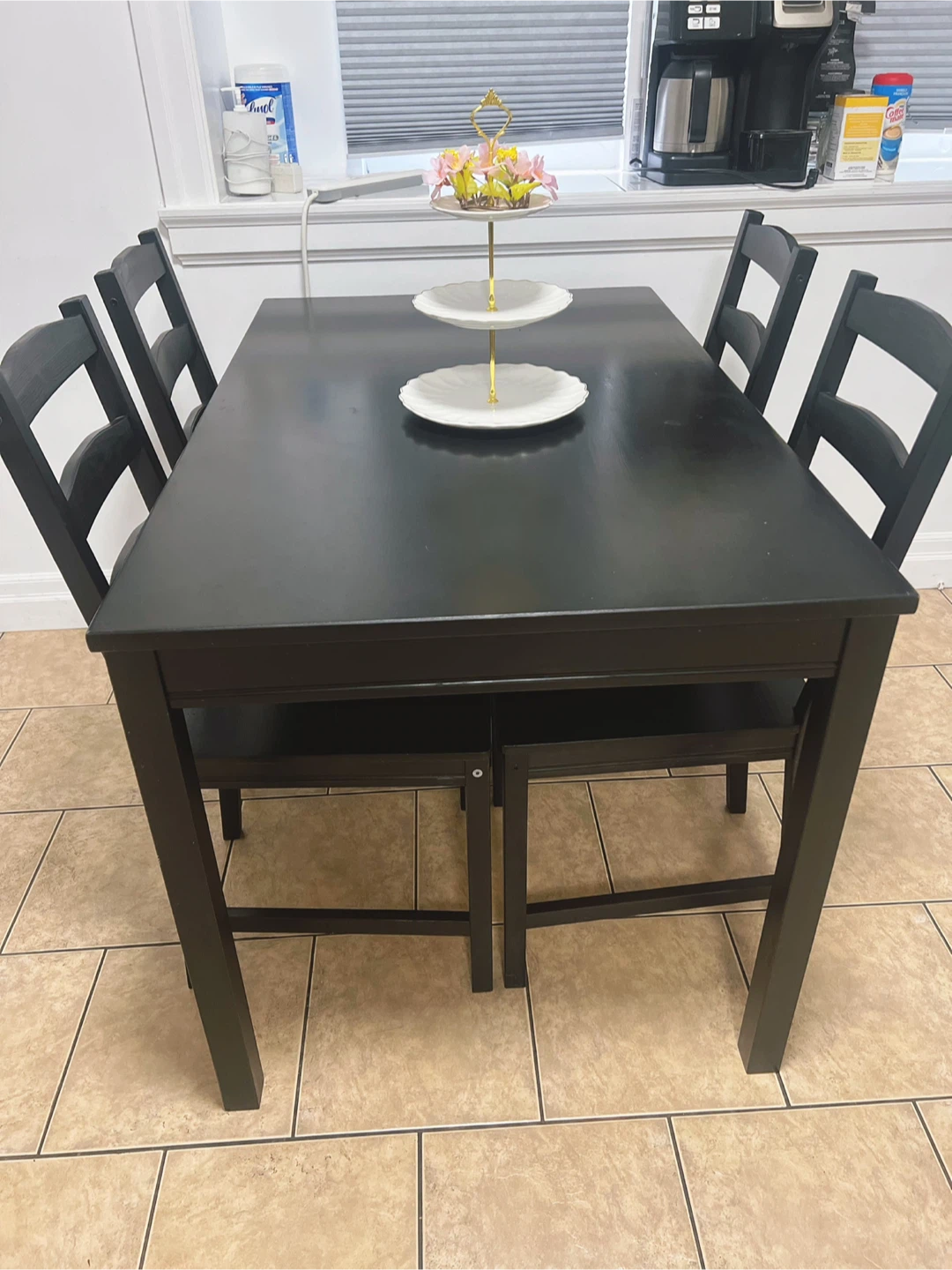 Delivery available for Black Dining Table and 4 Chairs Set - photo 2