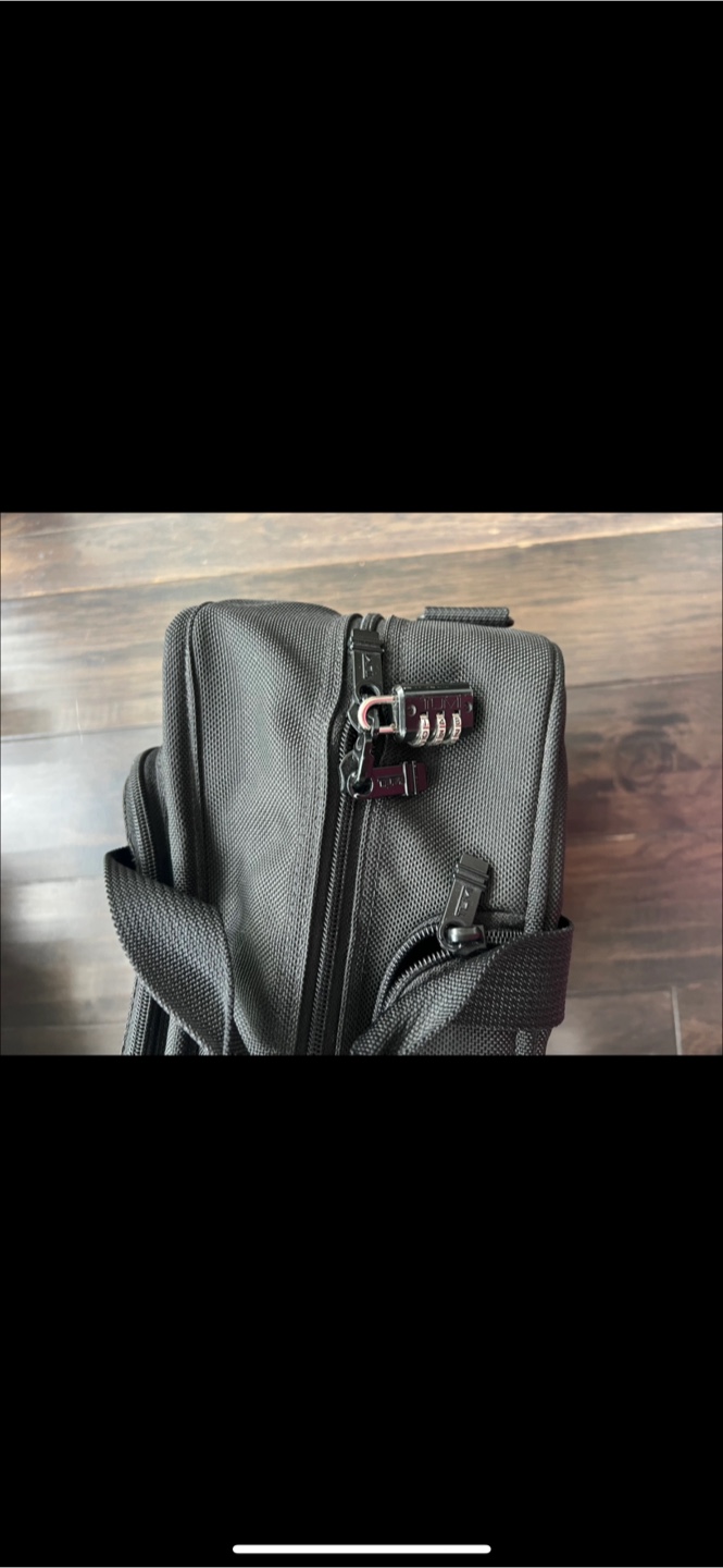 Tumi Black Ballistic Nylon Wheeled Briefcase