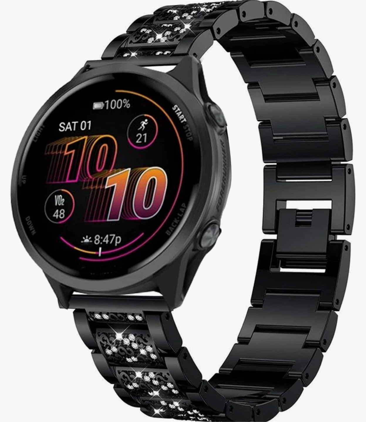 Smartwatch with Metal Band and Extra Silicone Strap