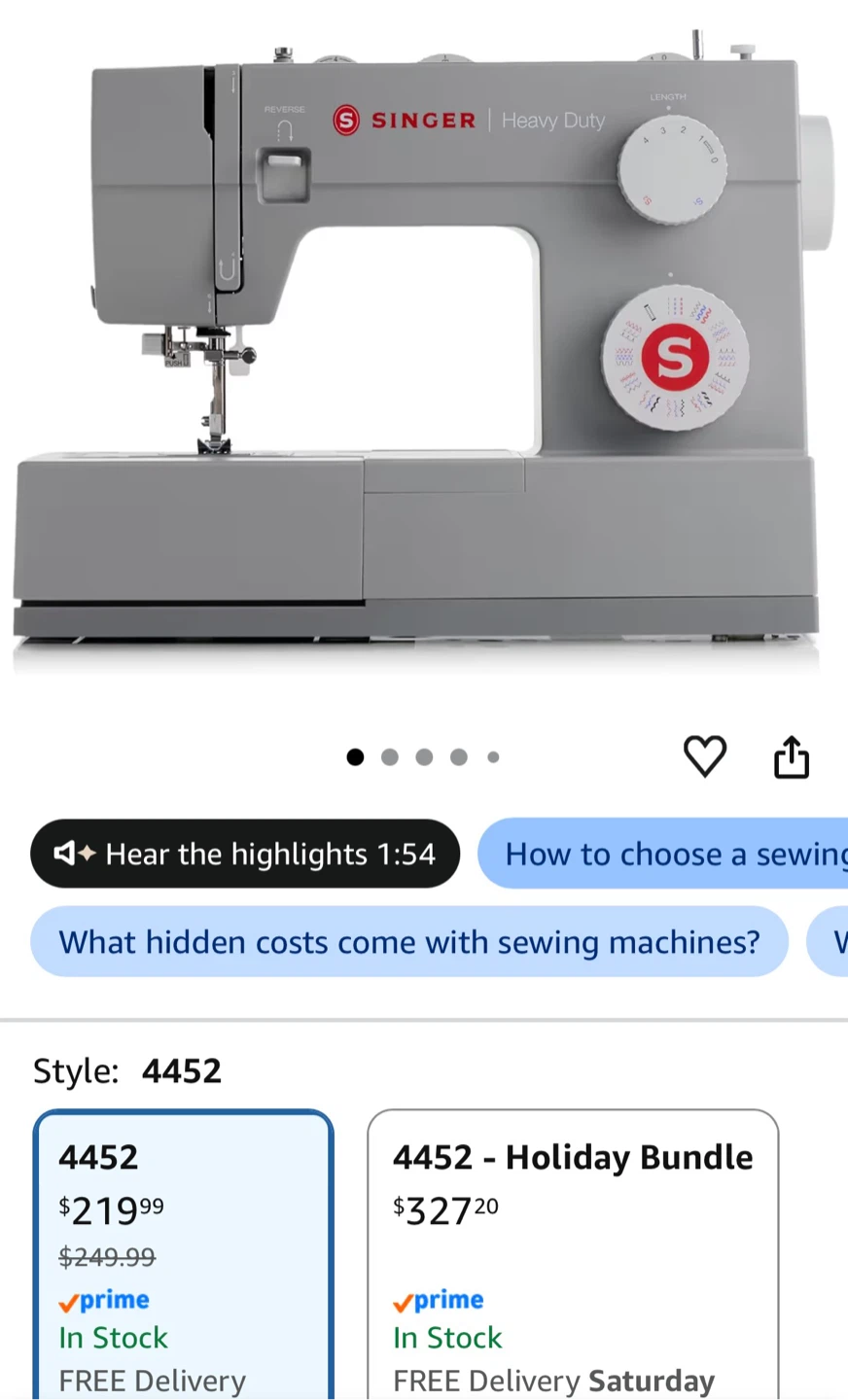 Singer Heavy Duty 4452 Sewing Machine - photo 2