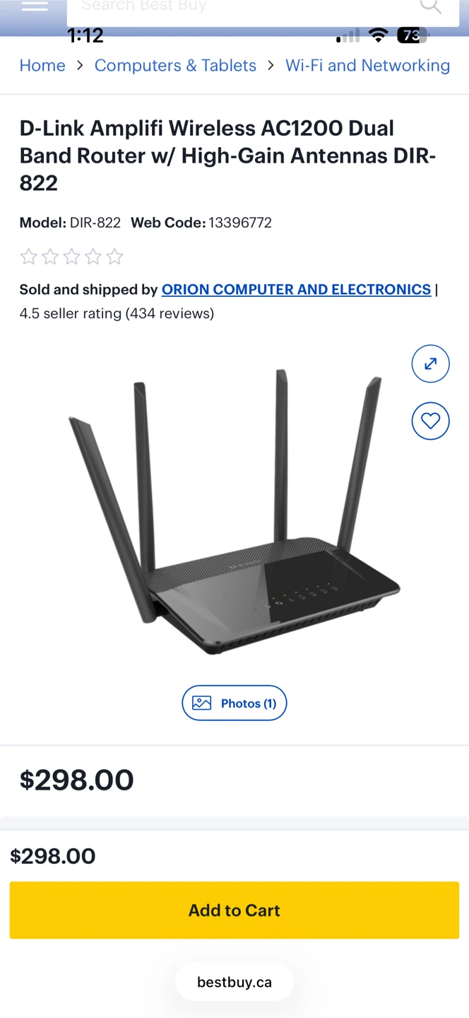 D LINK AC1750 and AC1200 Dual Band, High Power Router