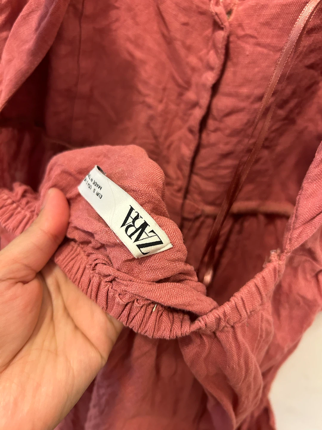 ZARA Pink Button-Up Midi Dress - photo 2
