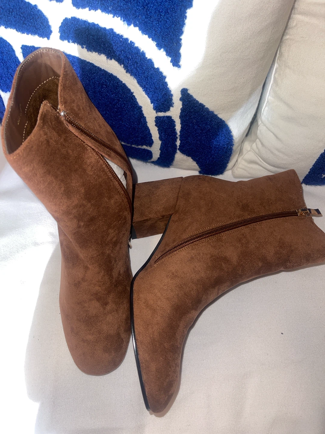 Brown Suede Ankle Boots - Size 38 - photo 2