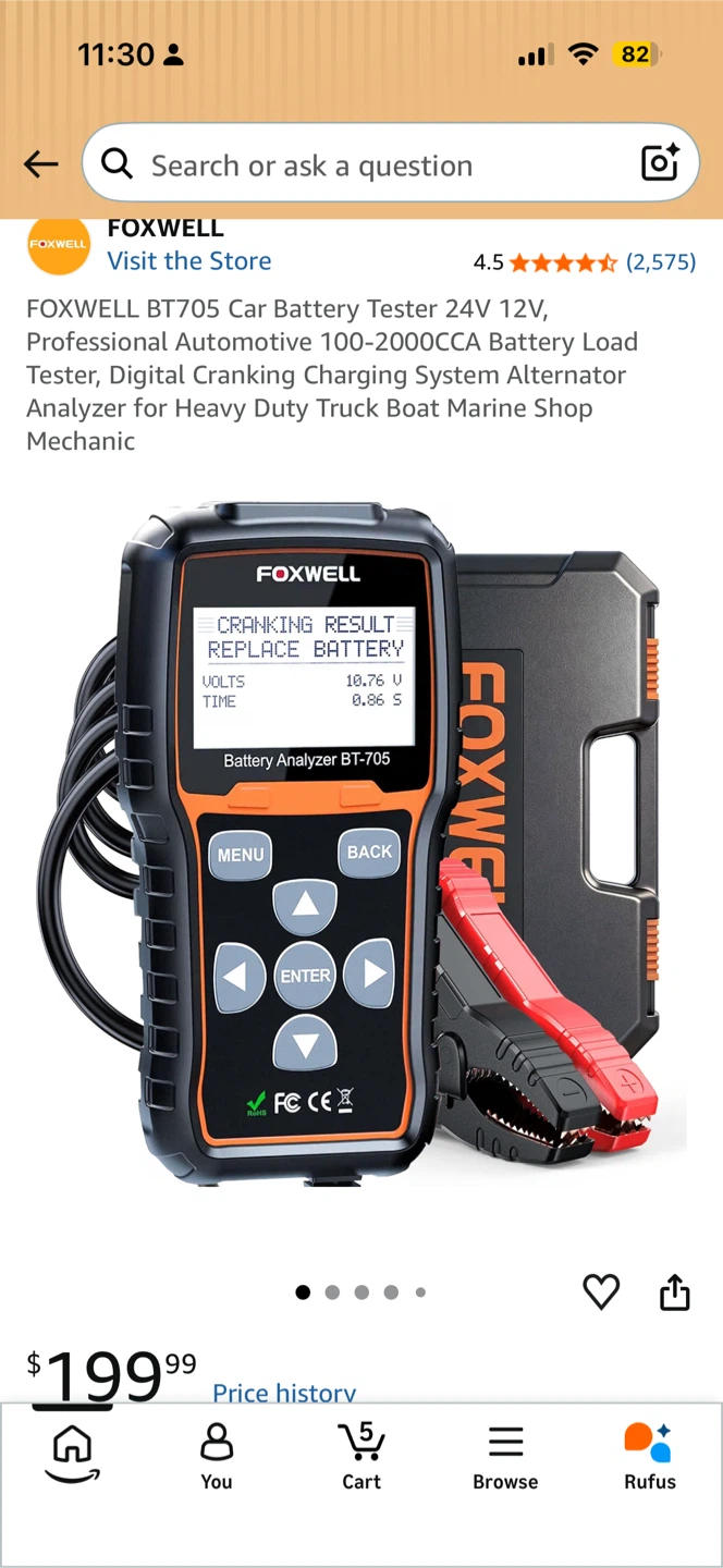 FOXWELL BT705 Car Battery Tester 24V 12V - photo 3