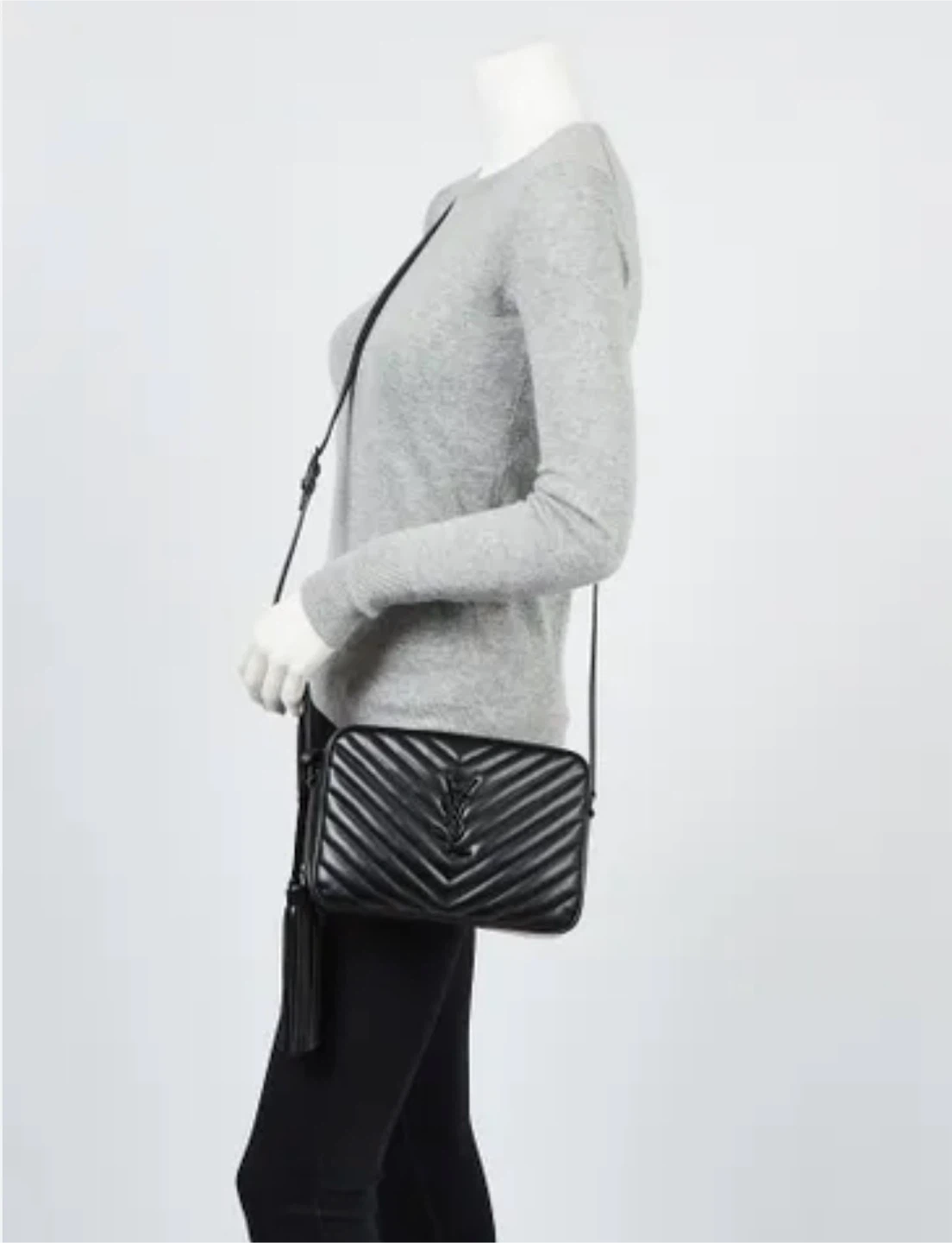 Saint Laurent Black Quilted Camera Bag - photo 5