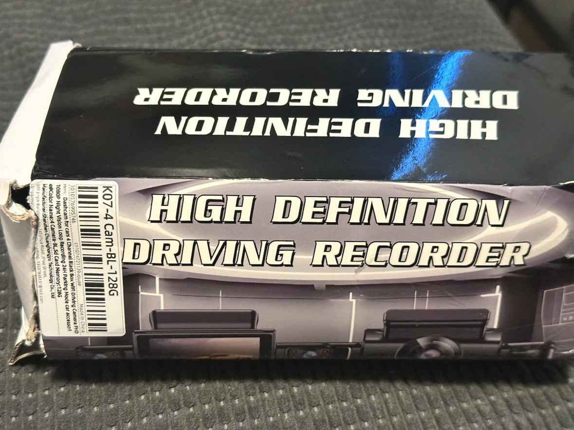 High Definition Driving Recorder K07-4 Cam-BL-128G