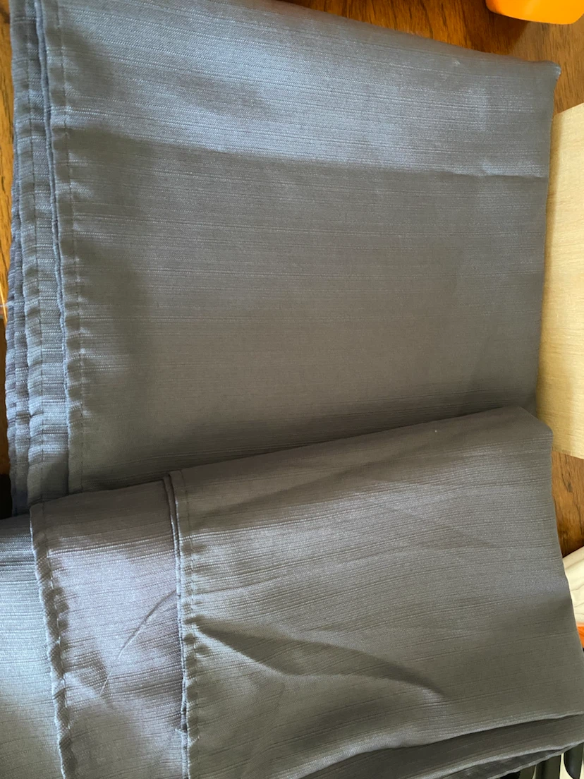 2 Gray Fabric Tablecloths – 52” x 70”