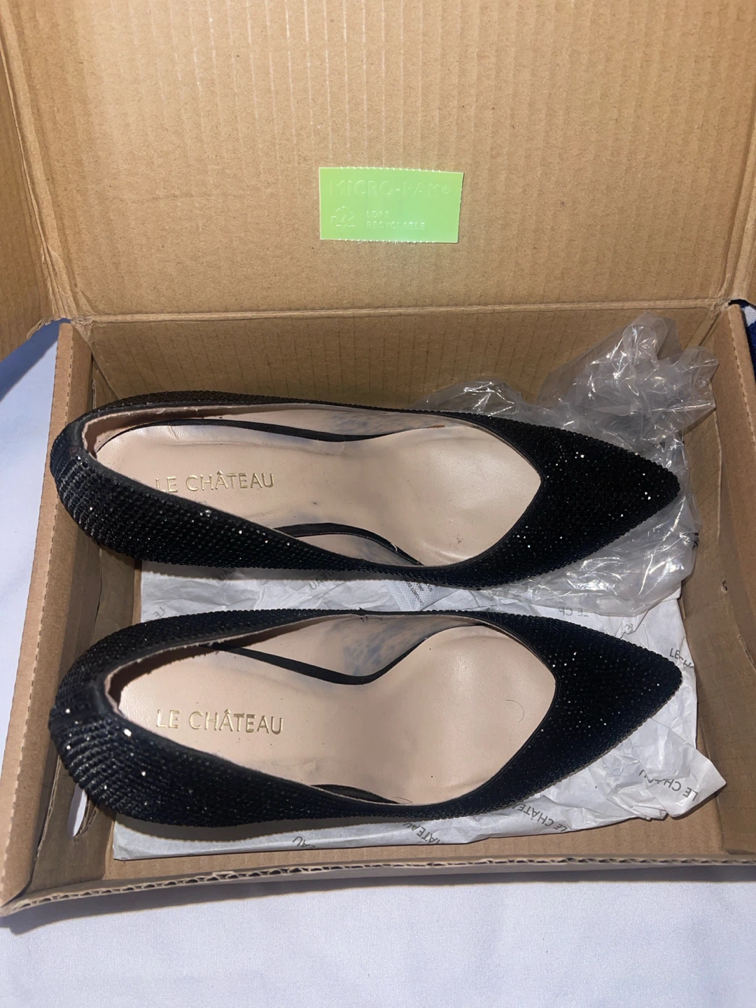 Le Château Black Glitter Heels - photo 5