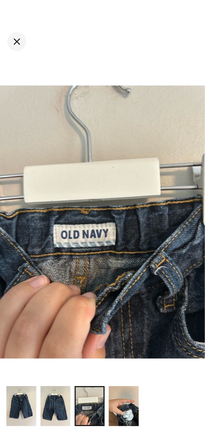 Old Navy Kids Blue Denim Shorts Size 8 - photo 3