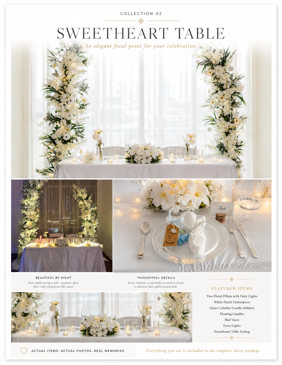 White Wedding Decor for 35-50 people - photo 3