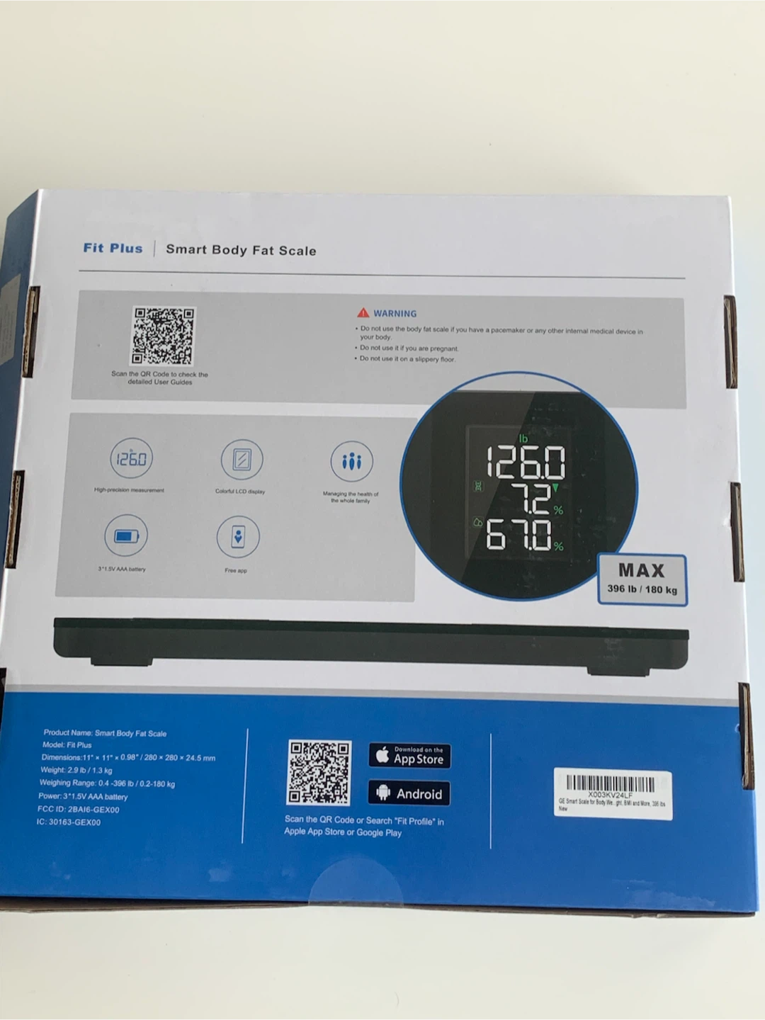 GE Fit Plus Smart Body Fat Scale