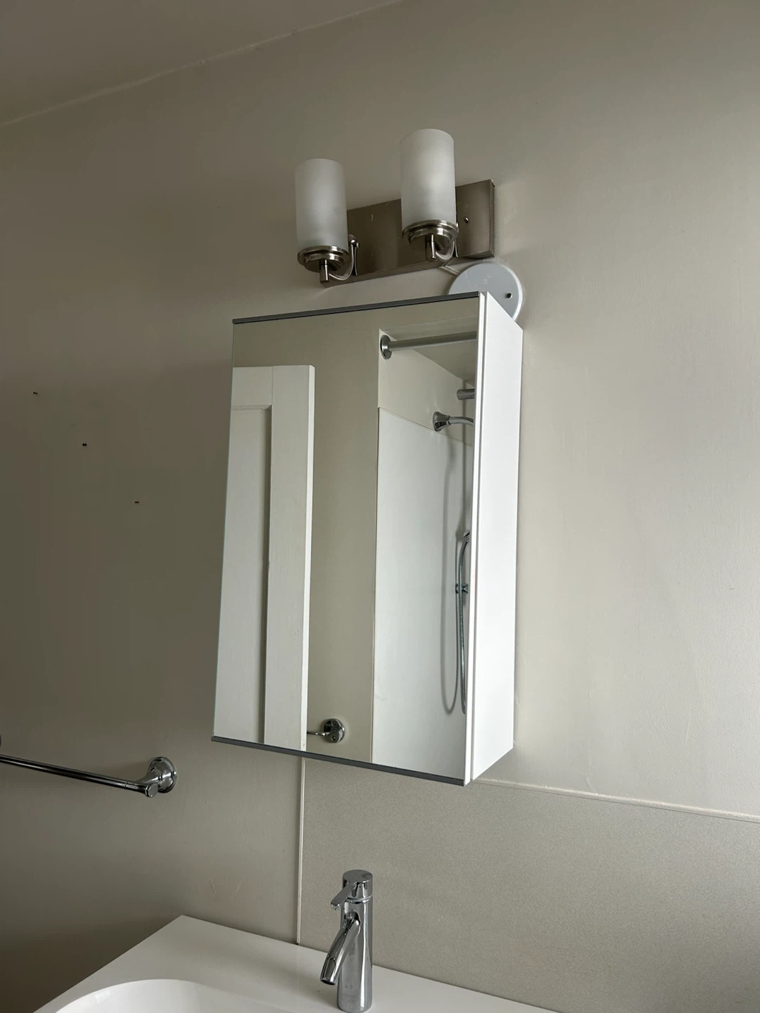 White Vanity with Sink and Faucet Kitchen Faucet Cabinet - photo 2