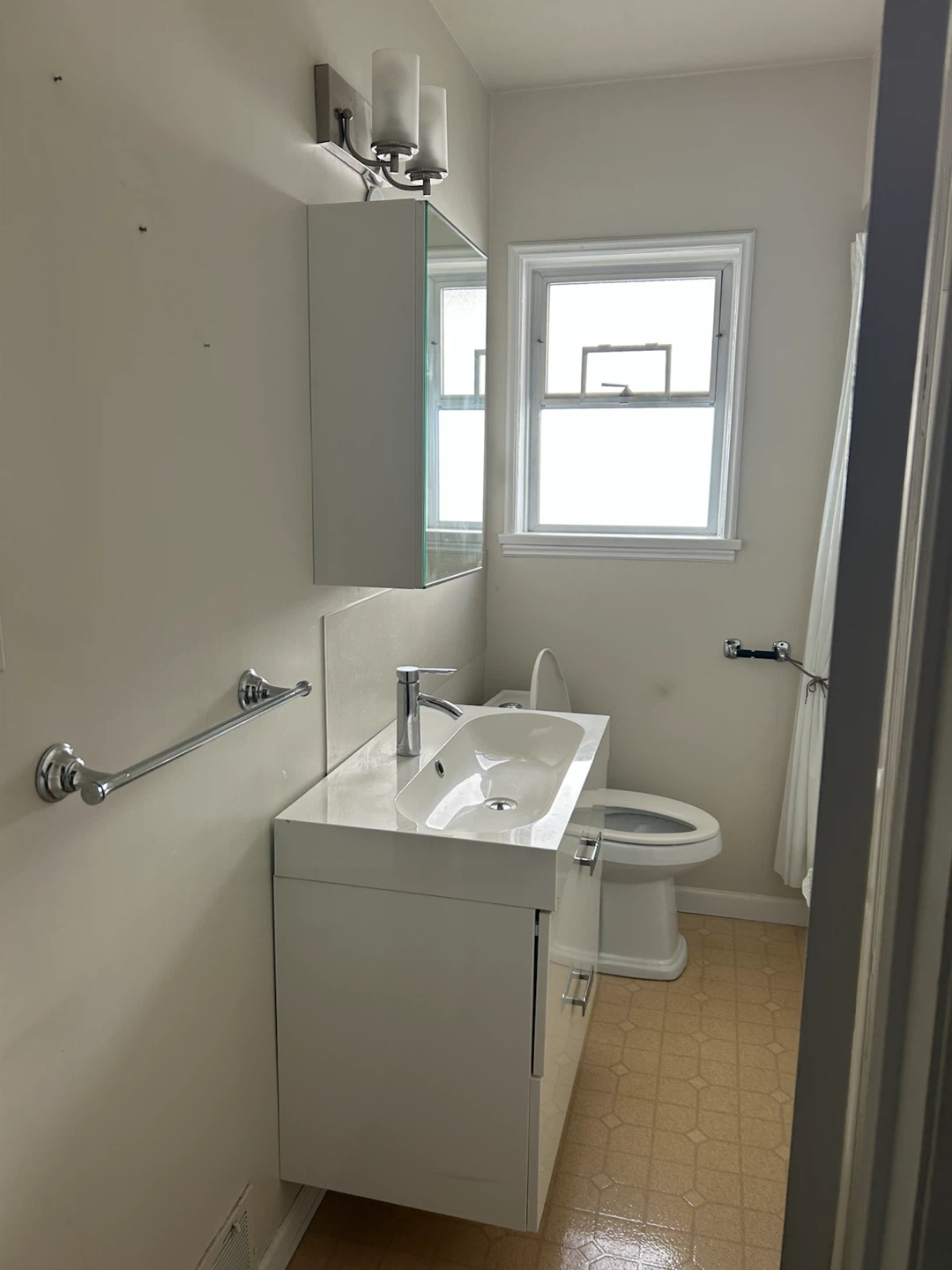 White Vanity with Sink and Faucet Kitchen Faucet Cabinet - photo 4