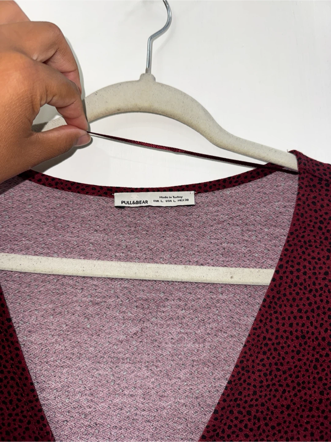 Pull & Bear Red/Black Dot Dress Size L - photo 3