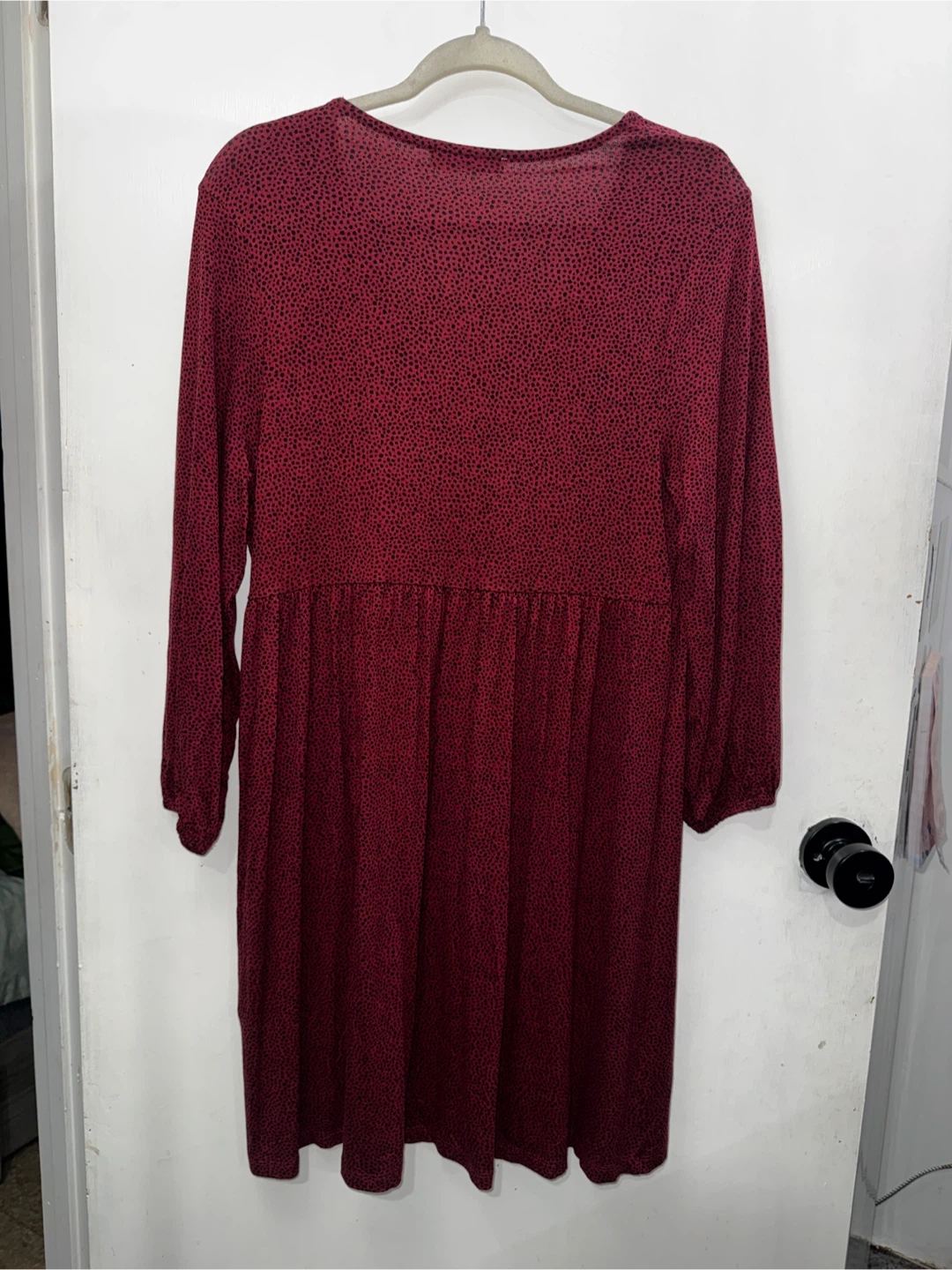 Pull & Bear Red/Black Dot Dress Size L - photo 4